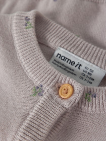 NAME IT Strik Cardigan Beta Lilac Marble